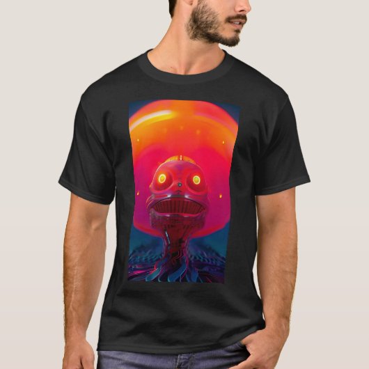 A.I. New Dawn Psychedelic Sci-Fi Dream T-shirt (Voorkant)