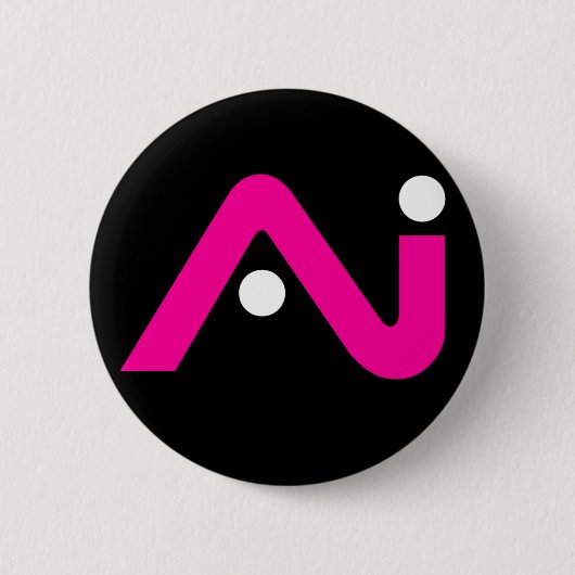 A.i. Retro Button Roze Logo (Voorkant)