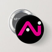 A.i. Retro Button Roze Logo (Voorkant /achterkant)