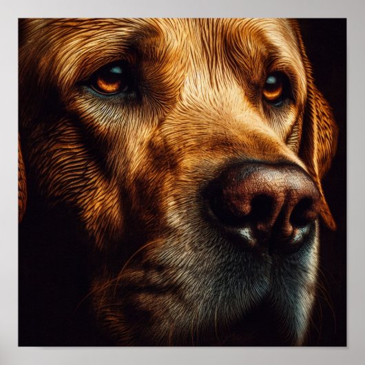 A.I. Sad Labrador Poster (Voorkant)