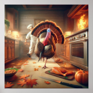 A.I. Turkije en chef-kok Poster