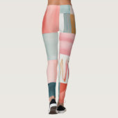 A in Pink AI-kunst Leggings (Achterkant)