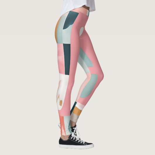 A in Pink AI-kunst Leggings (Rechts)