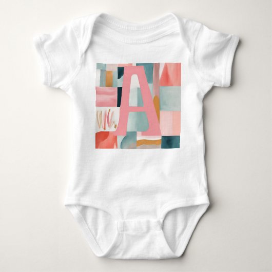 A in Pink AI-kunst Romper (Voorkant)