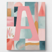 A in Roze AI-kunst Fotoplaat (Voorkant)