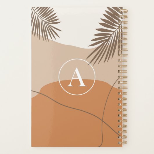 A - Initiaal Monogram A Abstract ontwerp Planner (Achterkant)