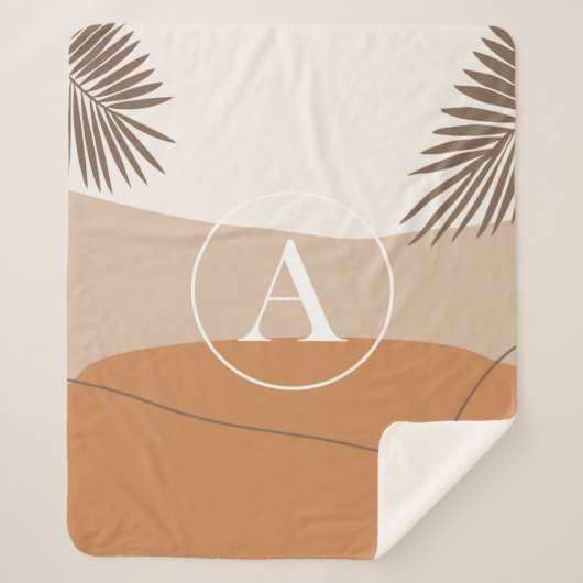 A - Initiaal Monogram A Abstract ontwerp Sherpa Deken (Voorkant)