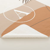 A - Initiaal Monogram A Abstract ontwerp Sherpa Deken (3/4)