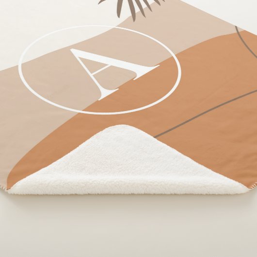 A - Initiaal Monogram A Abstract ontwerp Sherpa Deken (3/4)