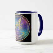 'A' Initiaal Monogrammokkop Set - Ananya's Opricht Mok (Voorkant rechts)
