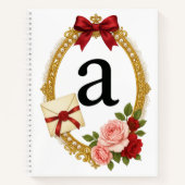A Initial Personalized Gift Romantic Regency Notitieboek (Voorkant)