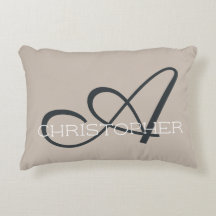 A Initieel Gepersonaliseerde Naam Tan Monogram