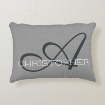 A Initieel sjabloon voor aangepaste naam Grijs Zwa