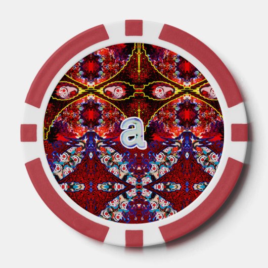 "a" Insert Clown Hier Poker Chips (Voorkant)
