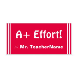 "A+ Inspanning!" + Rubberstempel voor aangepast on Zelfinktende Stempel