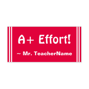 "A+ Inspanning!" + Rubberstempel voor aangepast on Zelfinktende Stempel