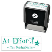 "A+ inspanning!" Teacher Feedback Rubber Stamp Zelfinktende Stempel (In situ)