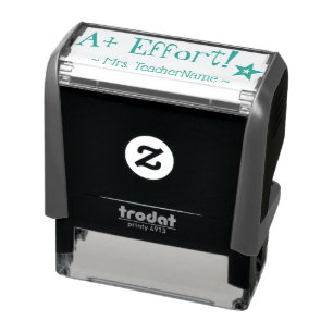 "A+ inspanning!" Teacher Feedback Rubber Stamp Zelfinktende Stempel