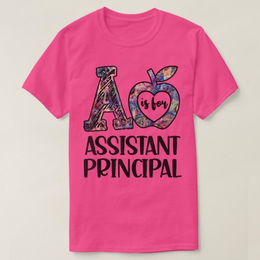 A is bestemd voor hoofdschoolassistent t-shirt (Design voorkant)
