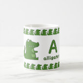 A is for Alligator – Fun Alphabet Cup Design Koffiemok (Center)