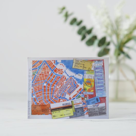 A is for Amsterdam postcard Briefkaart (Staand voorkant)