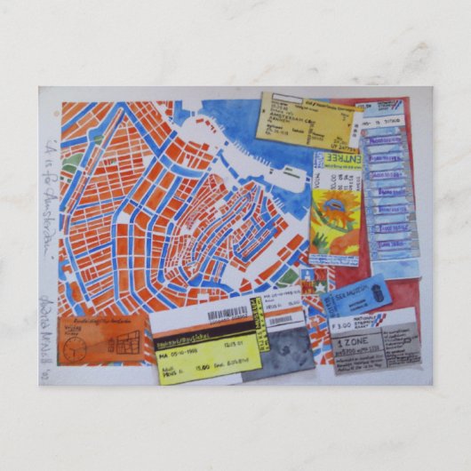 A is for Amsterdam postcard Briefkaart (Voorkant)