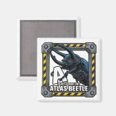 A is for Atlas Beetle – GTA Style ABC Learning Magneet (Voorkant / Achterkant)