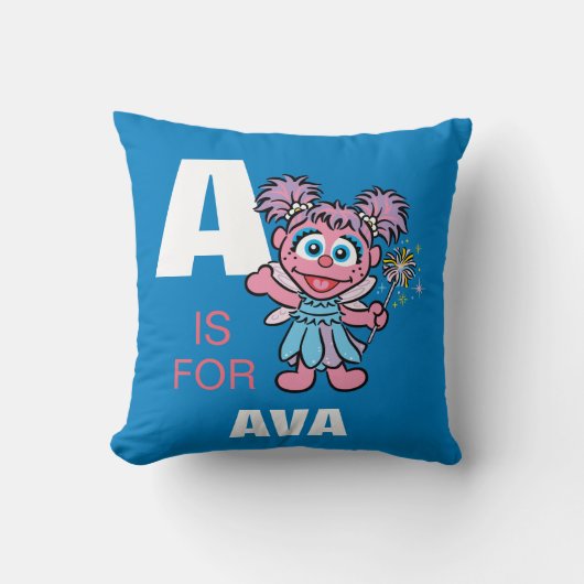 A is voor Abby Cadabby | Jouw namen toevoegen Kussen (Voorkant)