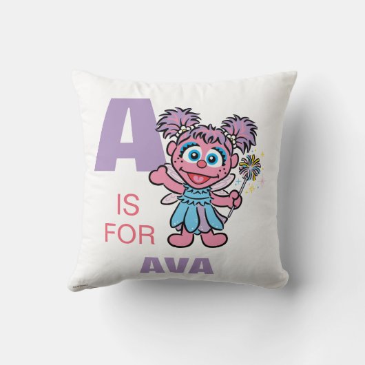 A is voor Abby Cadabby | Jouw namen toevoegen Kussen (Achterkant)