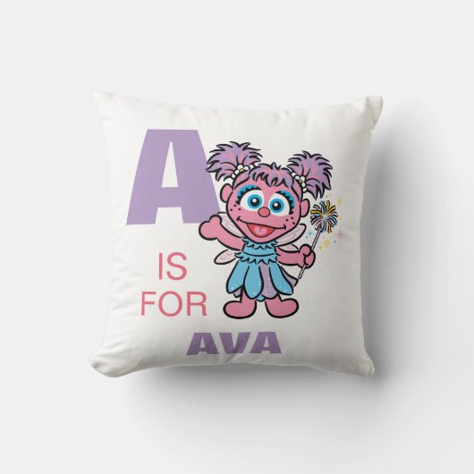 A is voor Abby Cadabby | Jouw namen toevoegen Kussen (Voorkant)