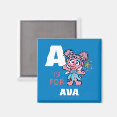 A is voor Abby Cadabby | Jouw namen toevoegen Magneet (Voorkant / Achterkant)