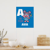 A is voor Abby Cadabby | Jouw namen toevoegen Poster (Keuken)