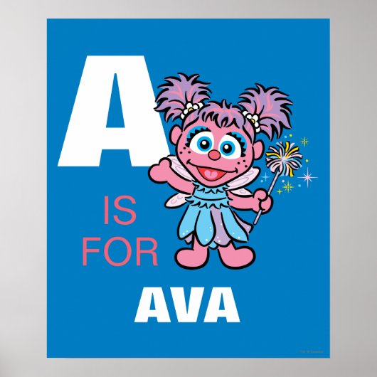 A is voor Abby Cadabby | Jouw namen toevoegen Poster (Voorkant)