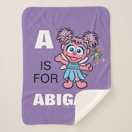 A is voor Abby Cadabby | Jouw namen toevoegen Sherpa Deken (Voorkant)