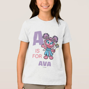 A is voor Abby Cadabby Jouw namen toevoegen Tri-Blend Shirt