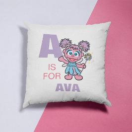 A is voor Abby Cadabby | Voeg je naam toe Kussen