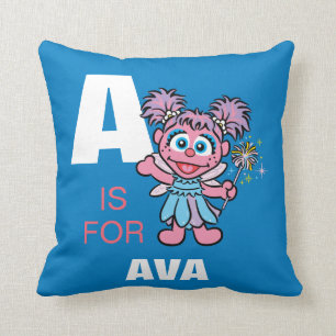A is voor Abby Cadabby Voeg je naam toe Kussen