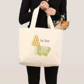 A is voor Accordion Grote Tote Bag (Voorkant (product))