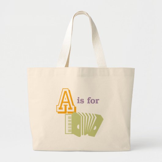 A is voor Accordion Grote Tote Bag (Voorkant)