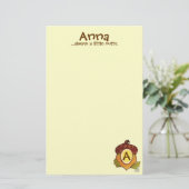 A is voor Acorn Personalized Briefpapier (Staand voorkant)