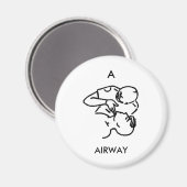 A is voor AIRWAY - magneet (Voorkant / Achterkant)