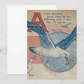 A is voor Albatross - Flat Bedankt voor je kaart (Voorkant / Achterkant)