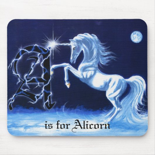 A is voor Alicorn Muismat (Voorkant)