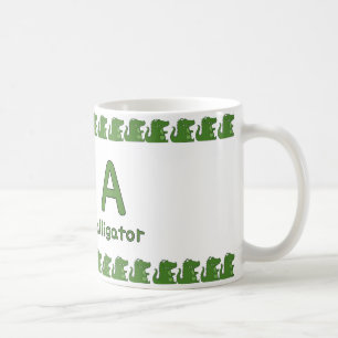 A is voor Alligator – Leuke Alfabet Beker Design Koffiemok