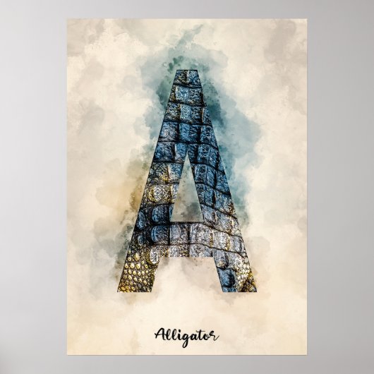 A is voor alligator poster (Voorkant)