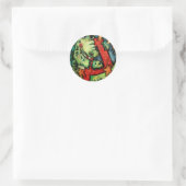 A is voor Alligator Ronde Sticker (Tas)