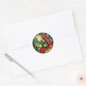 A is voor Alligator Ronde Sticker (Envelop)