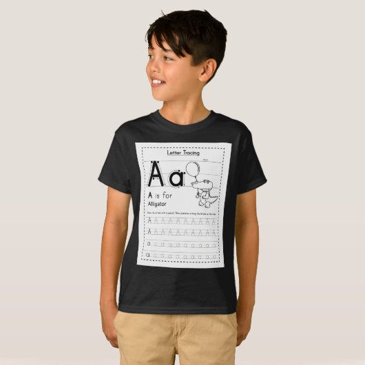 A is voor alligator t-shirt (Voorkant volledig)