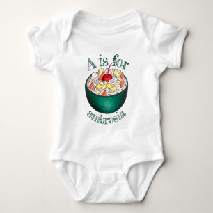 A is voor Ambrosia Coconut Marshmallow Fruitsalad Romper