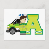 A is voor Ambulance Briefkaart (Voorkant)